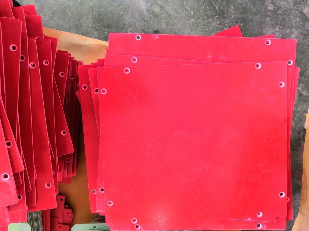 Warna Merah GPO -3 Laminated Sheet Mesin Bagian CNC Dengan UL Diakui