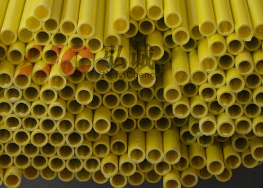 Kuning Pultruded Fiberglass Tube / Hollow Fiberglass Tube High Flexural Strength